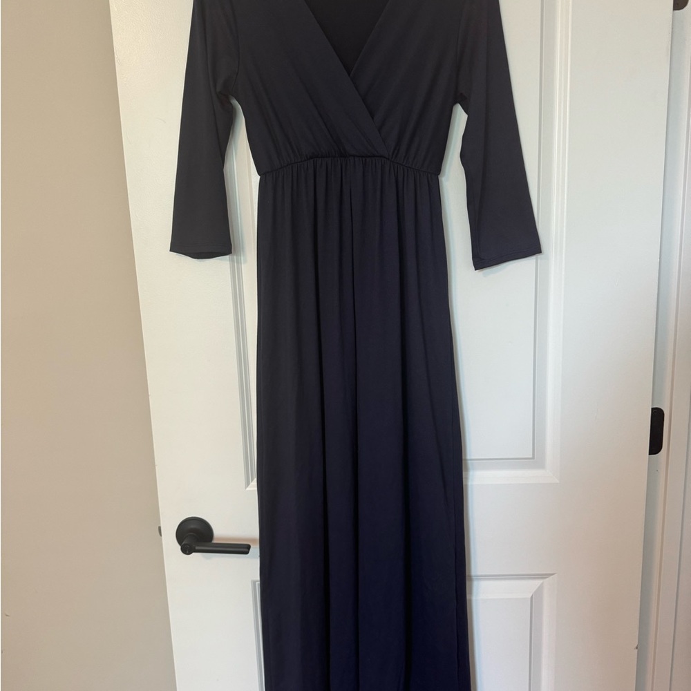 Mother Bee Maternity Black V-Neck Gown
